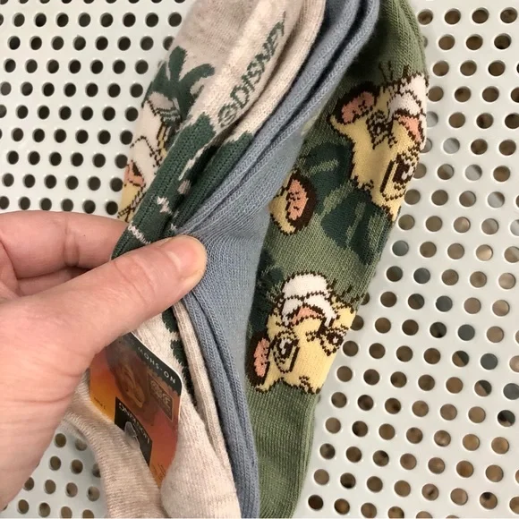 🔥$8🔥NEW DISNEY Lion King No Show Socks Simba 3 Pack Shoe Size 4-10 Green Women's - Picture 6 of 13